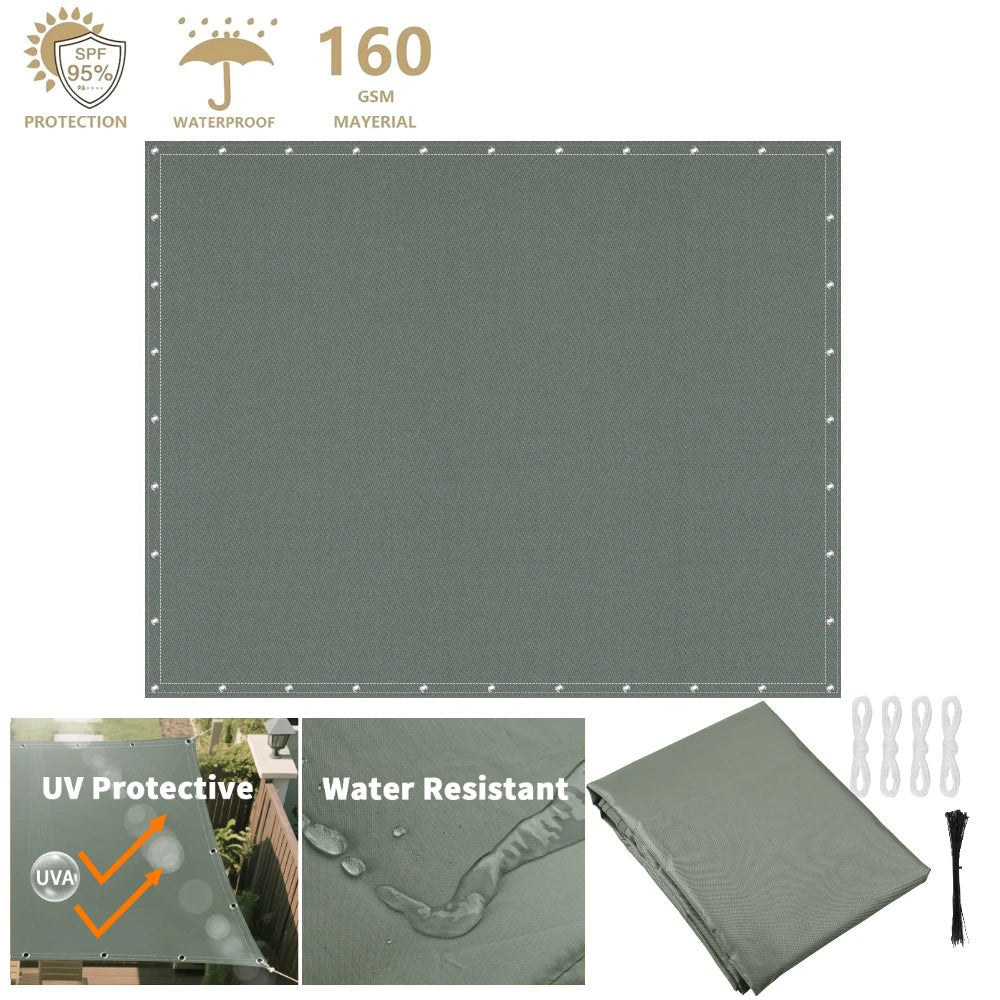Sun Shade Sail Waterproof UV Block Awning for Patio, Garden & Pool Canopy