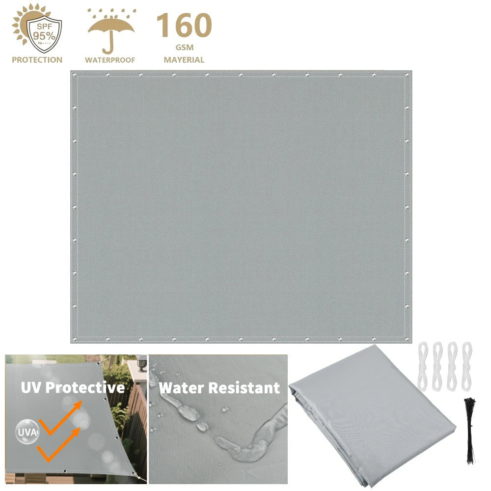 Sun Shade Sail Waterproof UV Block Awning for Patio, Garden & Pool Canopy