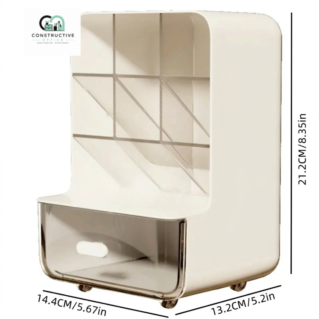 Constructive Office Multi-Layer Desk Organizer – Large Capacity Stationery & Office Supplies Storage Holder